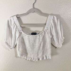 White Crop Top